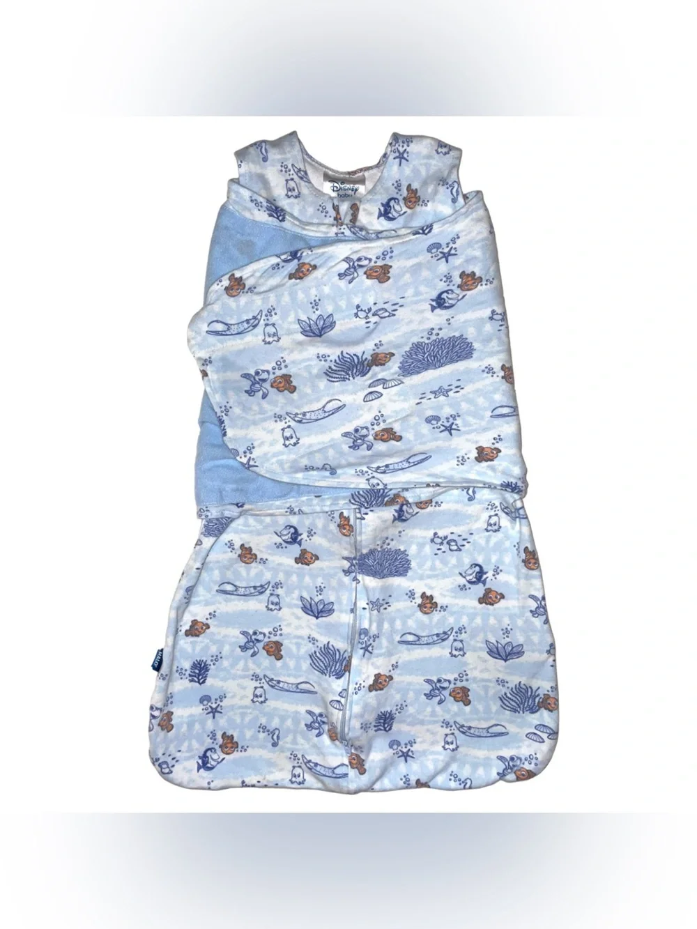 Disney Baby Finding Nemo Halo SleepSack Swaddle Baby Infant 100% Cotton Blanket